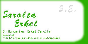 sarolta erkel business card